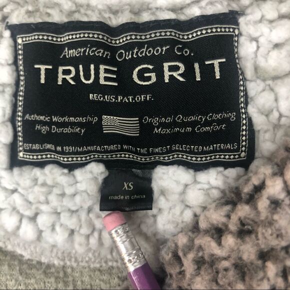 True Grit Original Frosty Tip Pile 1/2 Zip Pullover Size XS - Picture 10 of 13